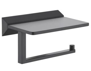 Держатель для туалетной бумаги с полочкой Rose RG1605H чёрный